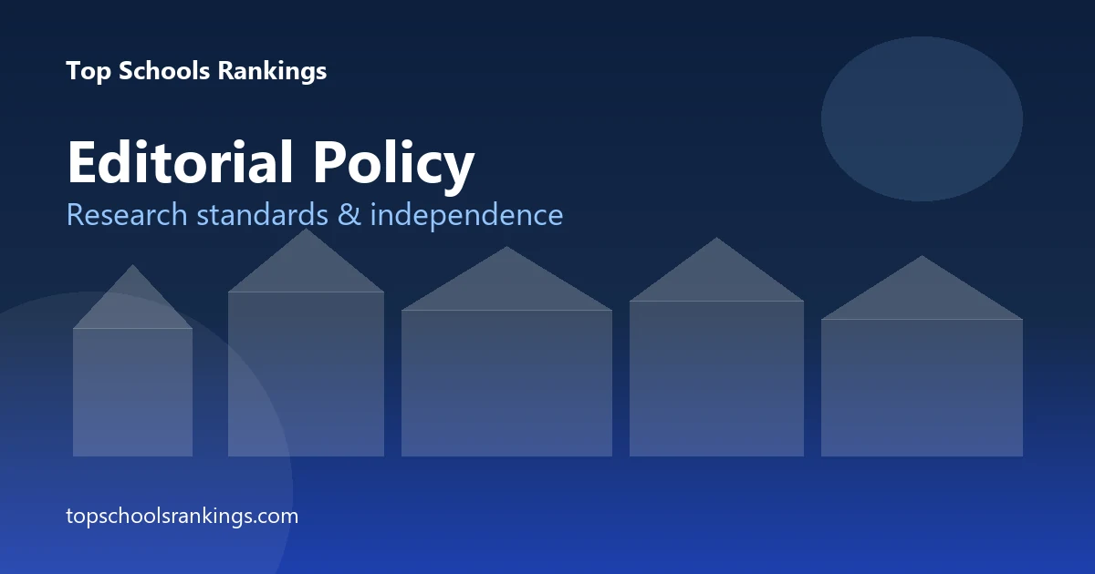 Editorial Policy — how Top Schools Rankings researches content