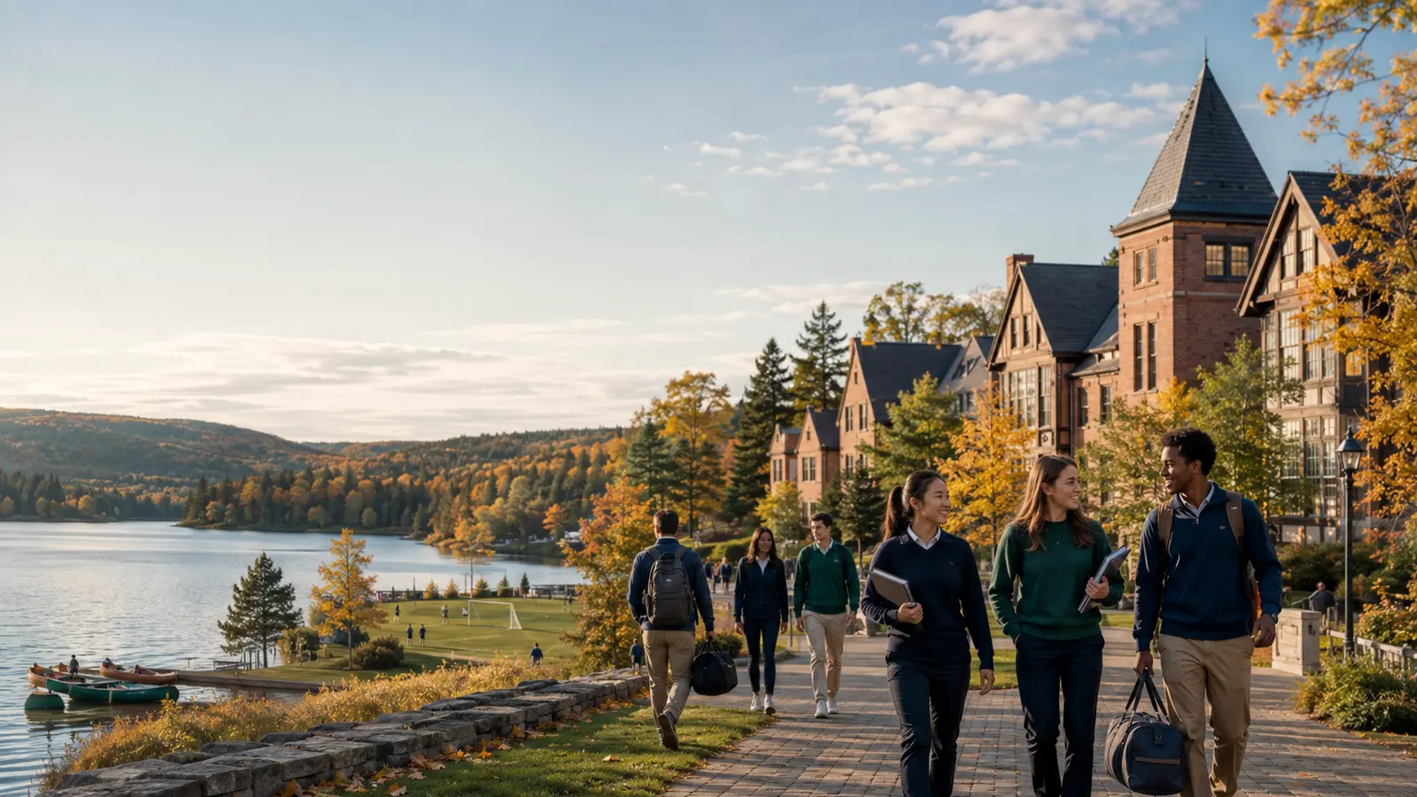 Students at a leading school in the top boarding schools in Canada comparison