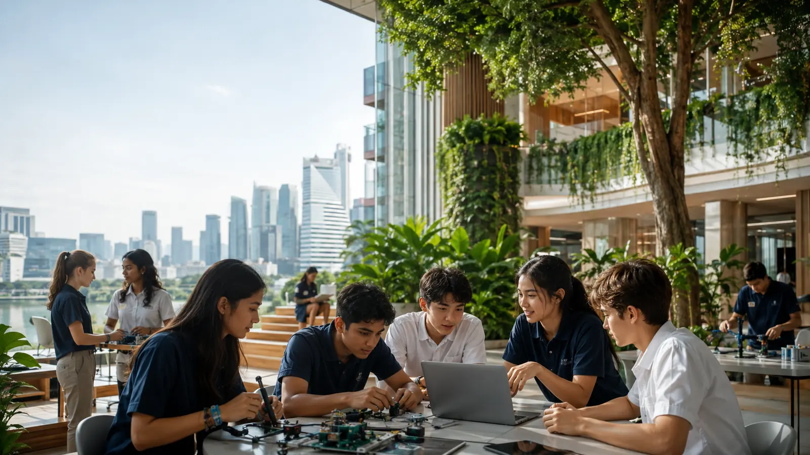 Students at a leading school in the top 100 international schools in Asia comparison