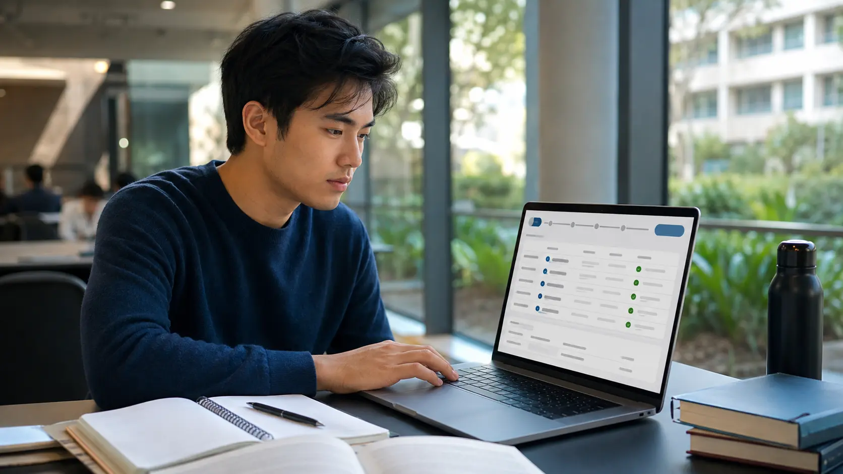 International student verifying an Australian course registration
